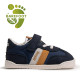 Sabatilles Mustang barefoot Free de nen blau marí amb detalls beix i camel - Querol online