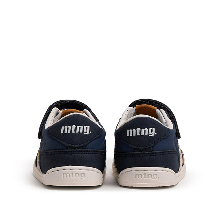 Sabatilles Mustang barefoot Free de nen blau marí amb detalls beix i camel - Querol online