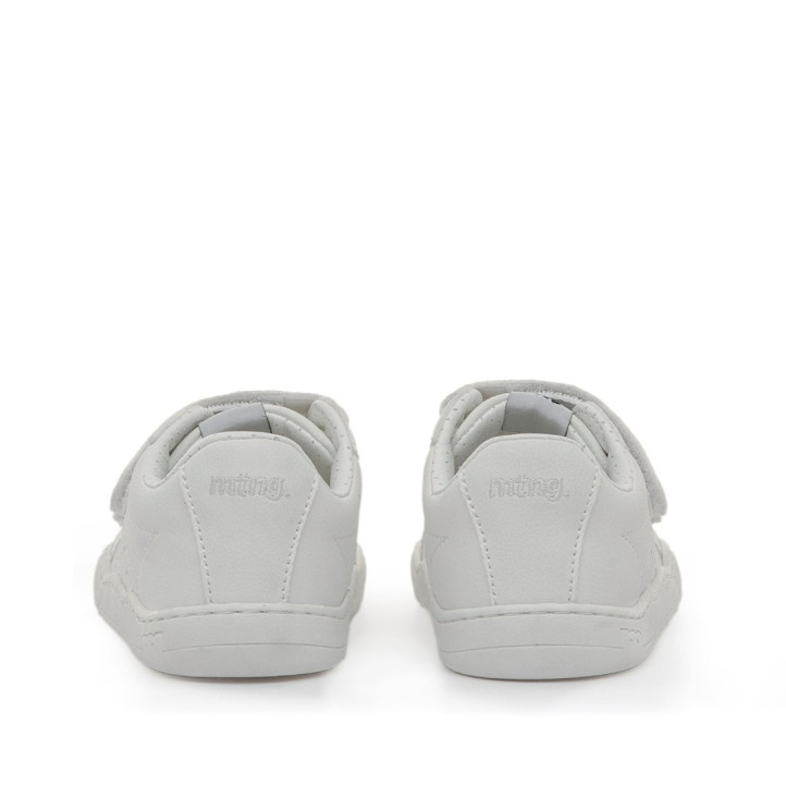 Zapatillas Mustang barefoot Free de niño blancas con doble velcro - Querol online