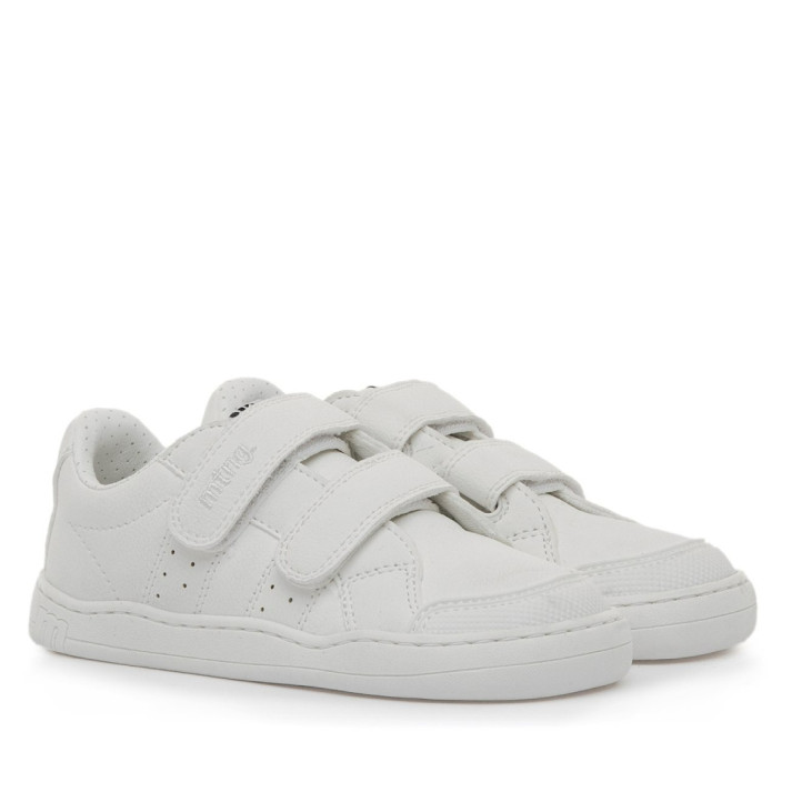 Zapatillas Mustang barefoot Free de niño blancas con doble velcro - Querol online