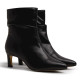 Botines tacón Mustang Gala de mujer negros con tacón y puntera afilada - Querol online