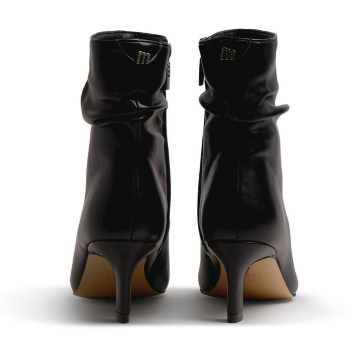 Botines tacón Mustang Gala de mujer negros con tacón y puntera afilada - Querol online