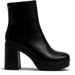 Botins de taló Mustang New 67 de dona negres amb taló alt i plataforma - Querol online
