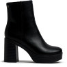 Botins de taló Mustang New 67 de dona negres amb taló alt i plataforma
