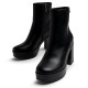 Botines tacón Mustang New 67 de mujer negros con tacón alto y plataforma - Querol online