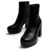 Botines tacón Mustang New 67 de mujer negros con tacón alto y plataforma