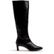Botas tacón Mustang Gala de mujer negras de caña alta con tacón - Querol online
