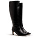 Botas tacón Mustang Gala de mujer negras de caña alta con tacón - Querol online