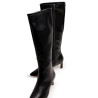 Botas tacón Mustang Gala de mujer negras de caña alta con tacón