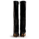 Botas tacón Mustang Gala de mujer negras de caña alta con tacón - Querol online