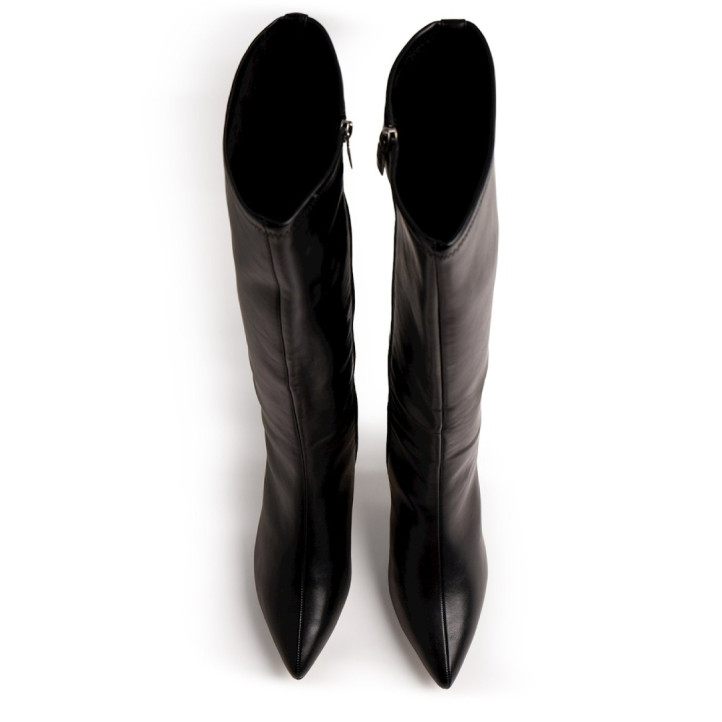 Botas tacón Mustang Gala de mujer negras de caña alta con tacón - Querol online