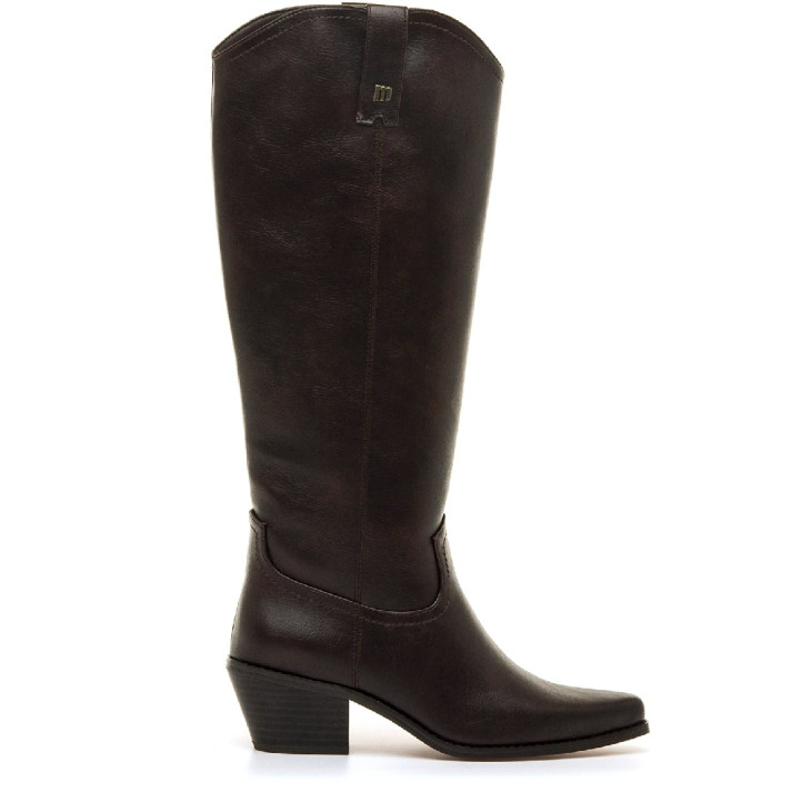 Botas Mustang Texas de mujer negras estilo cowboy con tacón bajo - Querol online