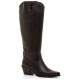 Botas Mustang Texas de mujer negras estilo cowboy con tacón bajo - Querol online
