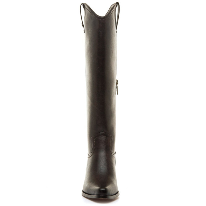 Botas Mustang Texas de mujer negras estilo cowboy con tacón bajo - Querol online
