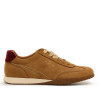 Sabatilles Mustang Alana de dona color cuir amb detalls bordeus