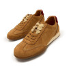 Zapatillas Mustang Alana de mujer color cuero con detalles burdeos