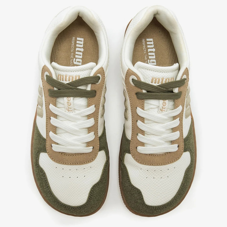Zapatillas Mustang barefoot Free Aria de mujer blancas y verdes con animal print - Querol online