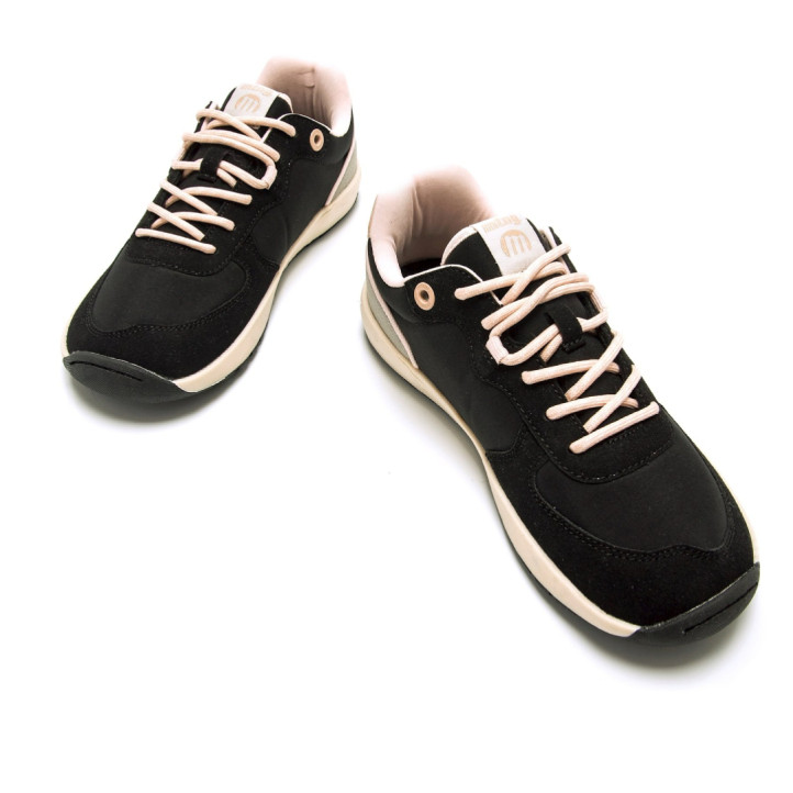 Sabatilles Mustang barefoot Free Apolo de dona negres amb detalls rosa i gris - Querol online