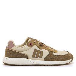 Zapatillas Mustang barefoot Free Apolo de mujer beige y marrones con detalles rosa
