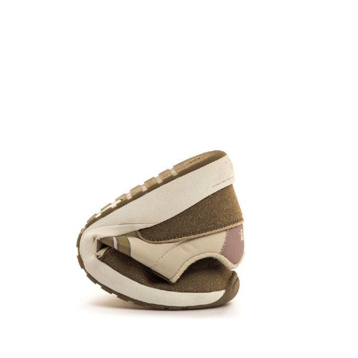 Zapatillas Mustang barefoot Free Apolo de mujer beige y marrones con detalles rosa - Querol online