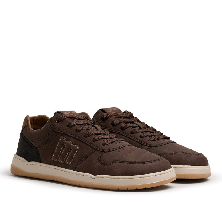 Zapatillas deportivas Mustang barefoot Free Miami de hombre marrón chocolate con suela caramelo - Querol online