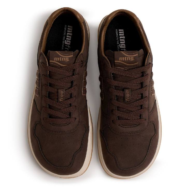 Zapatillas deportivas Mustang barefoot Free Miami de hombre marrón chocolate con suela caramelo - Querol online
