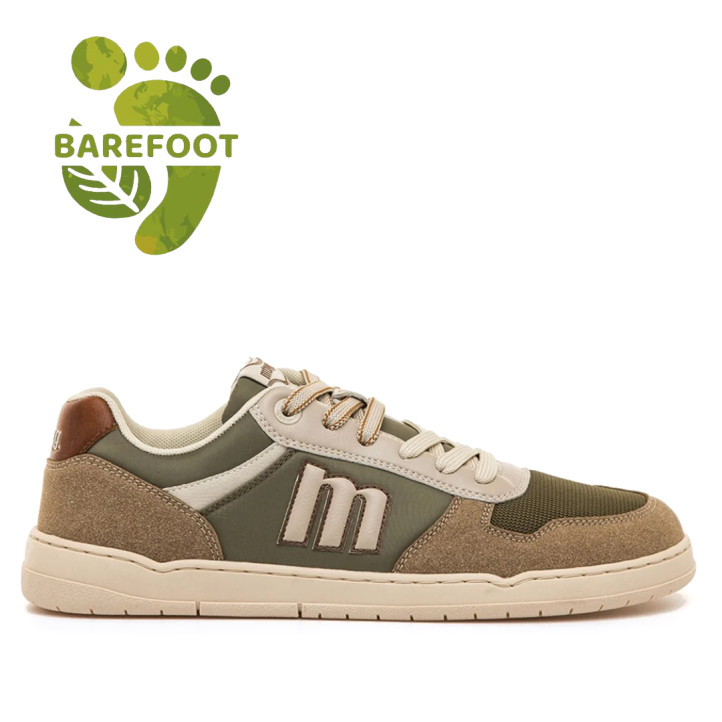 Sabatilles esportives Mustang barefoot Free Miami d'home verd caqui amb detalls beix - Querol online