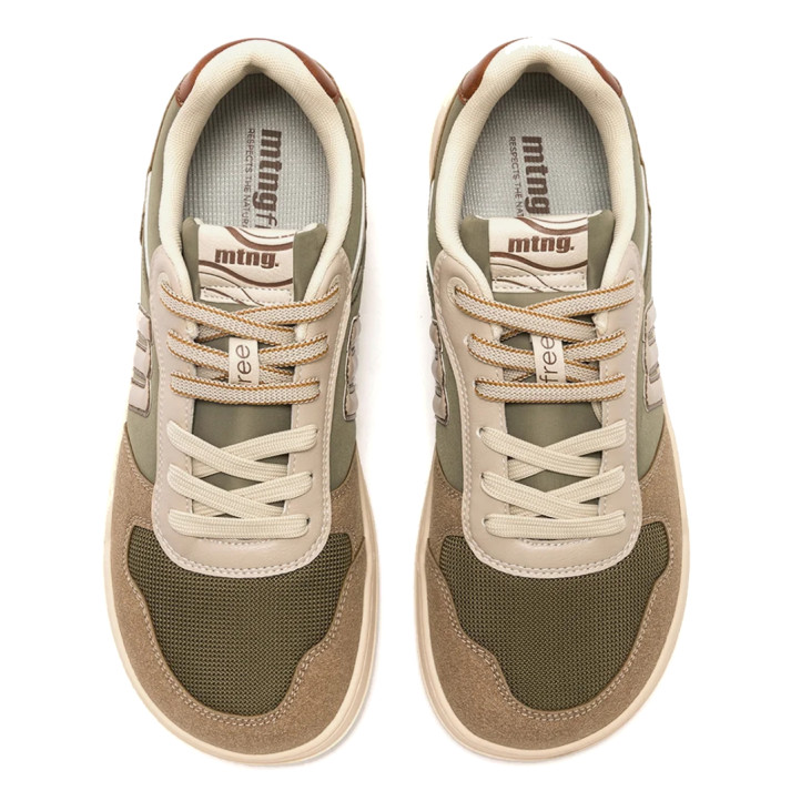 Sabatilles esportives Mustang barefoot Free Miami d'home verd caqui amb detalls beix - Querol online