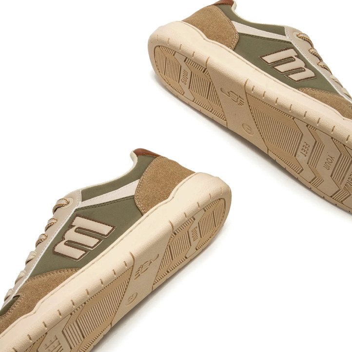 Zapatillas deportivas Mustang barefoot Free Miami de hombre verde caqui con detalles beige - Querol online