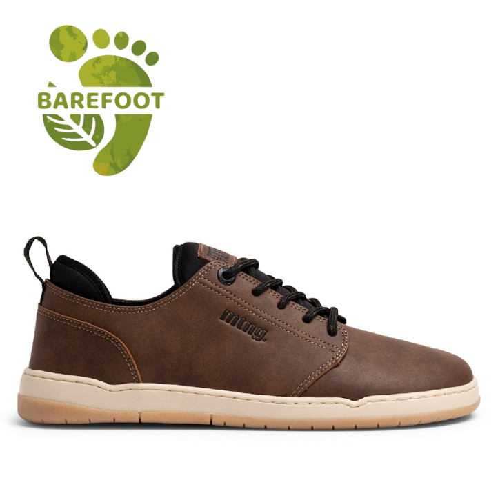 Zapatillas deportivas Mustang barefoot Free Miami de hombre marrones con cordones negros y suela - Querol online