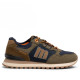 Zapatillas deportivas Mustang Joggo Track de hombre verde kaki y azul marino con detalles camel - Querol online