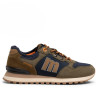Zapatillas deportivas Mustang Joggo Track de hombre verde kaki y azul marino con detalles camel
