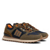Zapatillas deportivas Mustang Joggo Track de hombre verde kaki y azul marino con detalles camel