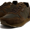 Sabatilles esportives Mustang Porland Classic d'home marró caqui amb detalls d'efecte camussa d'estil ret