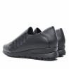 Zapatos cuña Suite009 de piel de mujer negros con cuña, cremallera lateral y elásticos