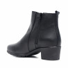 Botines Suite009 de piel de mujer negros con tacón medio y cremallera lateral