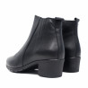 Botins Suite009 de pell de dona negres amb taló mitjà i cremallera lateral