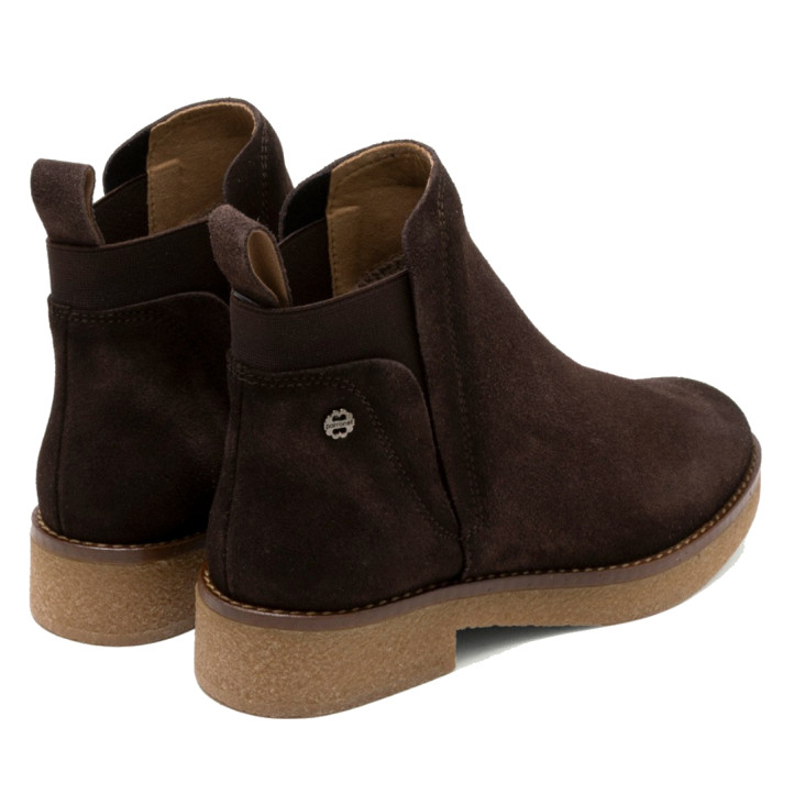 BOTINES DE PIEL CON ELÁSTICOS ISABEL MOKA PORRONET - Querol online