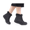 Botins encoixinats de dona negres amb folre de pèl i cremallera lateral
