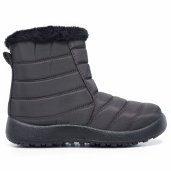 Botins encoixinats de dona marró xocolata fosc amb folre de pèl i cremaller - Querol online