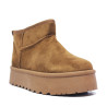 Botins australians de dona color cuir amb plataforma i folre de pèl