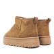 Botins australians de dona color cuir amb plataforma i folre de pèl - Querol online