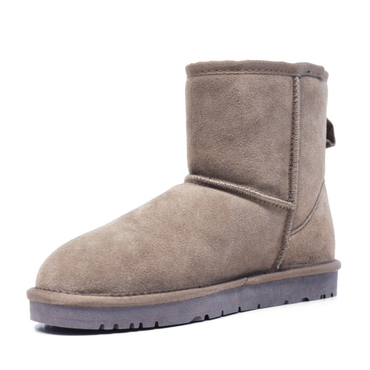 Botins Querol australians de dona color talp amb folre de pèl i sola plana - Querol online