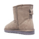 Botines Querol australianos de mujer color taupe con forro de pelo y suela plana - Querol online