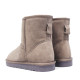 Botines Querol australianos de mujer color taupe con forro de pelo y suela plana - Querol online
