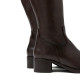 BOTINES DE PIEL DE TACÓN OLIVIA MOKA PORRONET - Querol online
