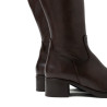 BOTINES DE PIEL DE TACÓN OLIVIA MOKA PORRONET