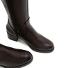 BOTINES DE PIEL DE TACÓN OLIVIA MOKA PORRONET