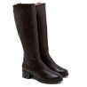 BOTINES DE PIEL DE TACÓN OLIVIA MOKA PORRONET