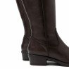 BOTAS DE PIEL NEGRO CON CREMALLERA MÓNICA MOKA PORRONET